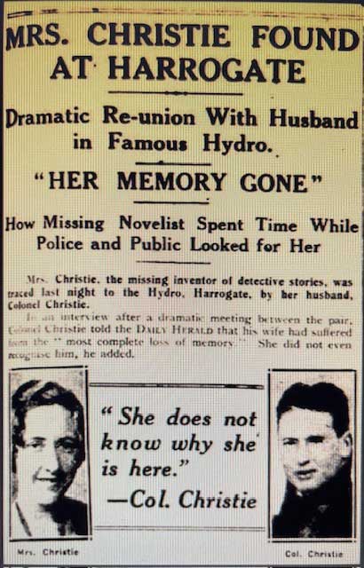 Agatha Christie disappearance
